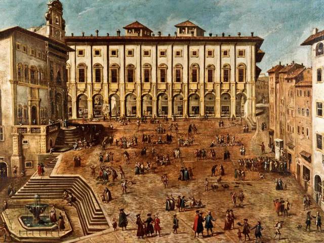 Cristoforo di Donato Conti (attr.), Veduta di Piazza Grande ad Arezzo, 1780-1790,(Arezzo,Palazzo e Museo della Fraternita dei Laici).jpg