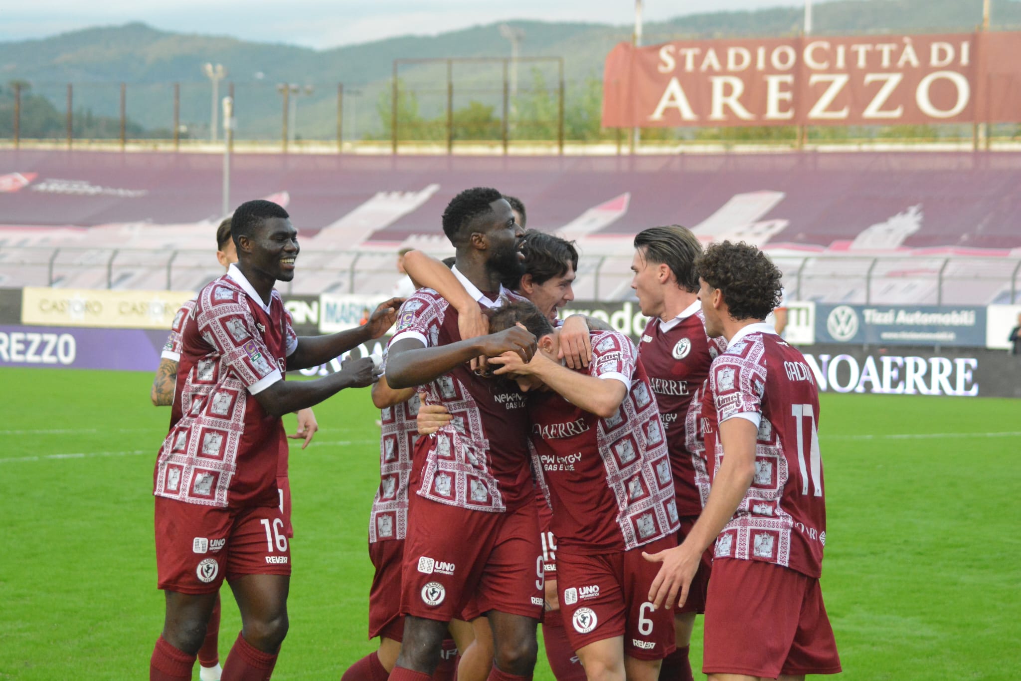 L’Arezzo tenta la fuga, Rimini la riacciuffa – Foto