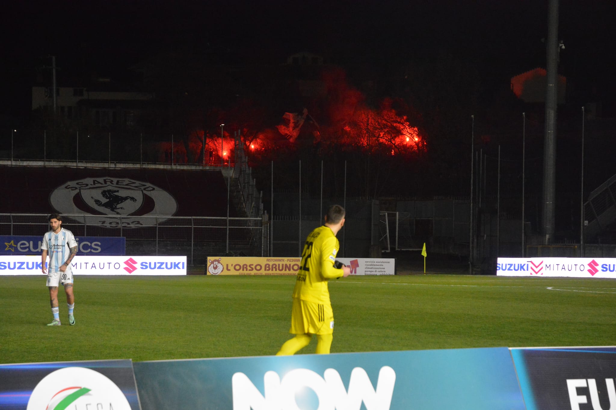 Arezzo-Virtus Entella, il tifo emigra a San Cornelio – Foto