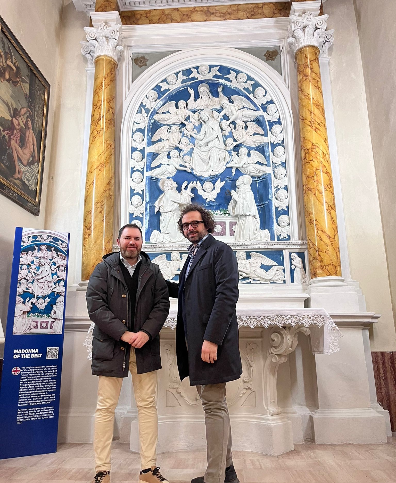 Terminato il restauro dell’opera Madonna della cintola di Andrea della Robbia nella Collegiata di Foiano