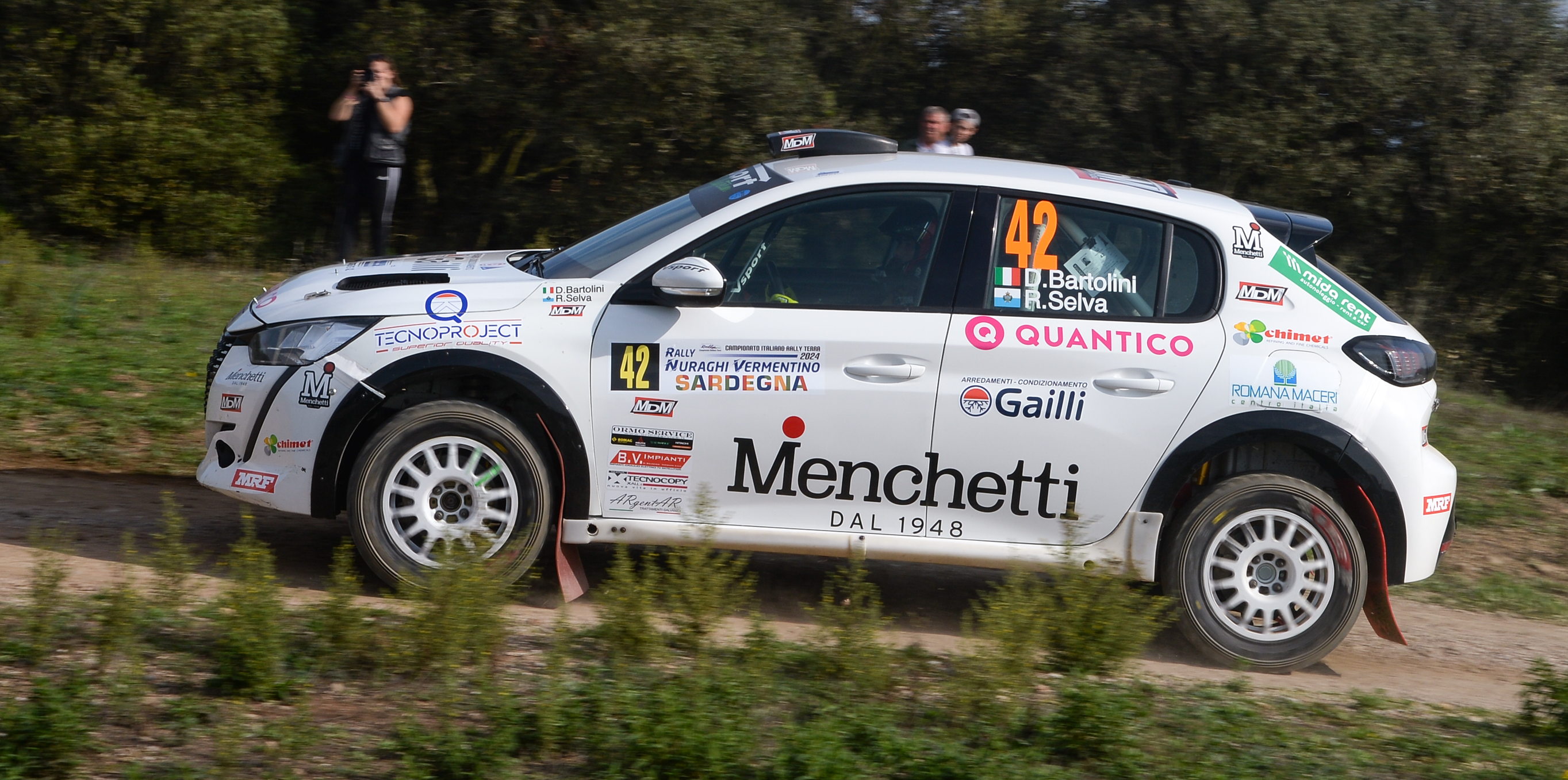 Davide Bartolini e Roberto Selva in gara al Rally delle Marche