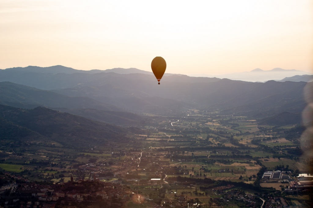 Sorvolando la Valdichiana in mongolfiera