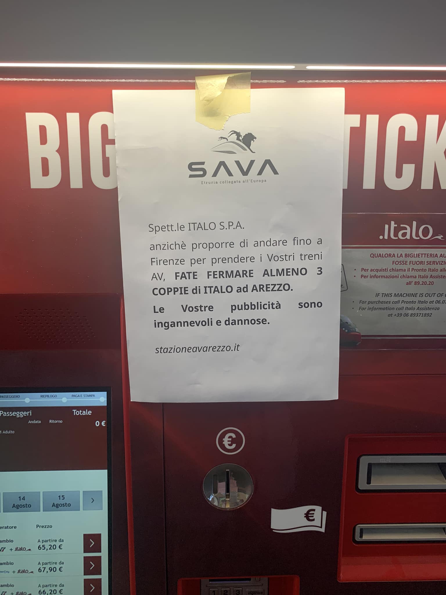 Arezzo, biglietteria senza treni: “Caro Italo ti scrivo” Ar24Tv